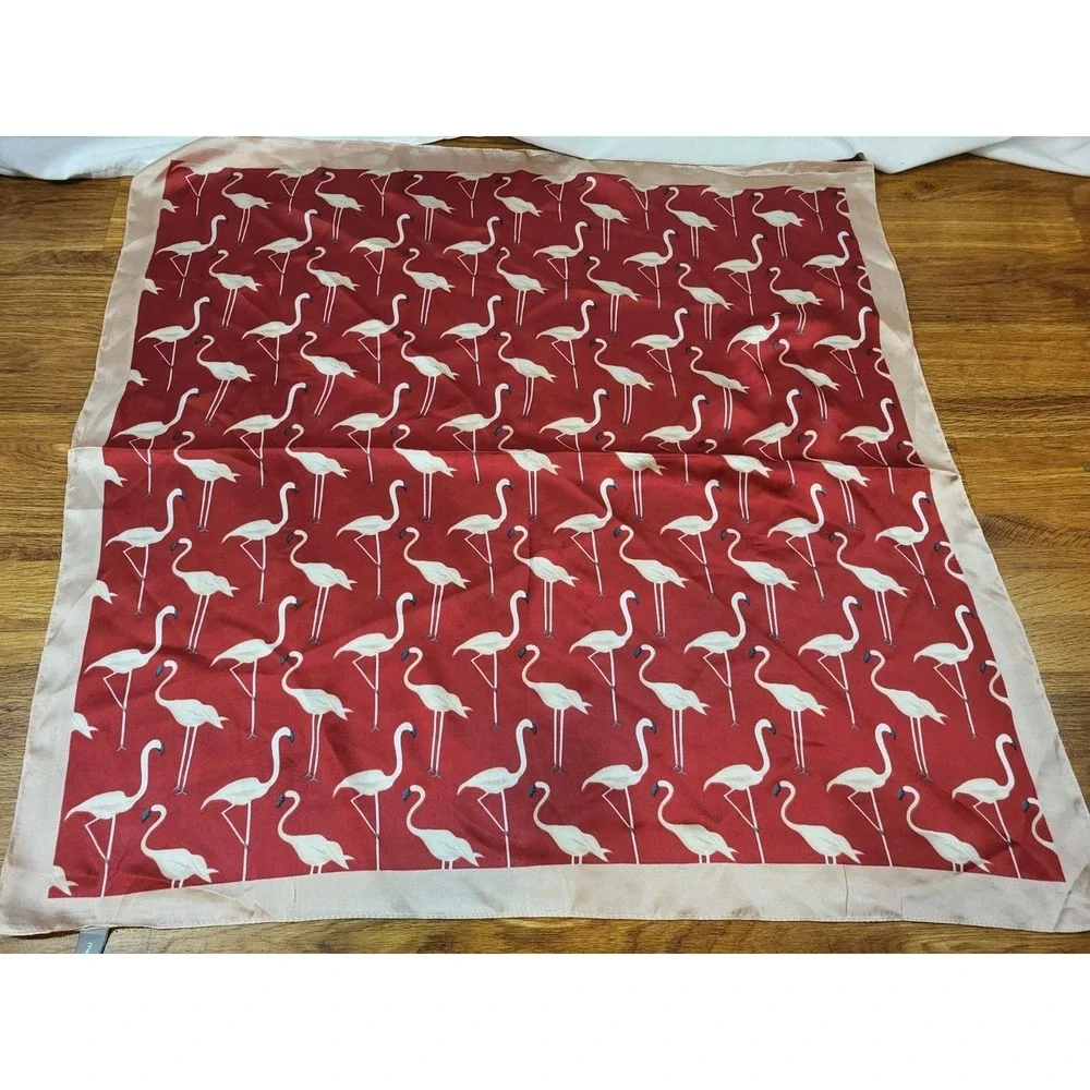 Minigood‎ Pink & Red Flamingo Satin Scarf